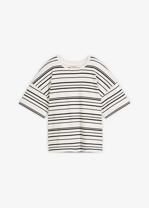 Stripete T-skjorte i 100% bomull, bonprix