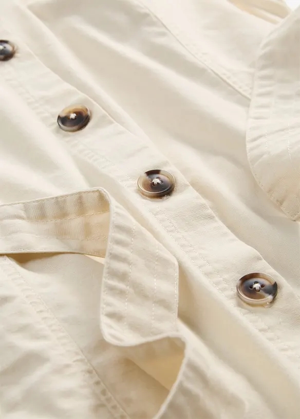 Bomullsvest med belte, bonprix