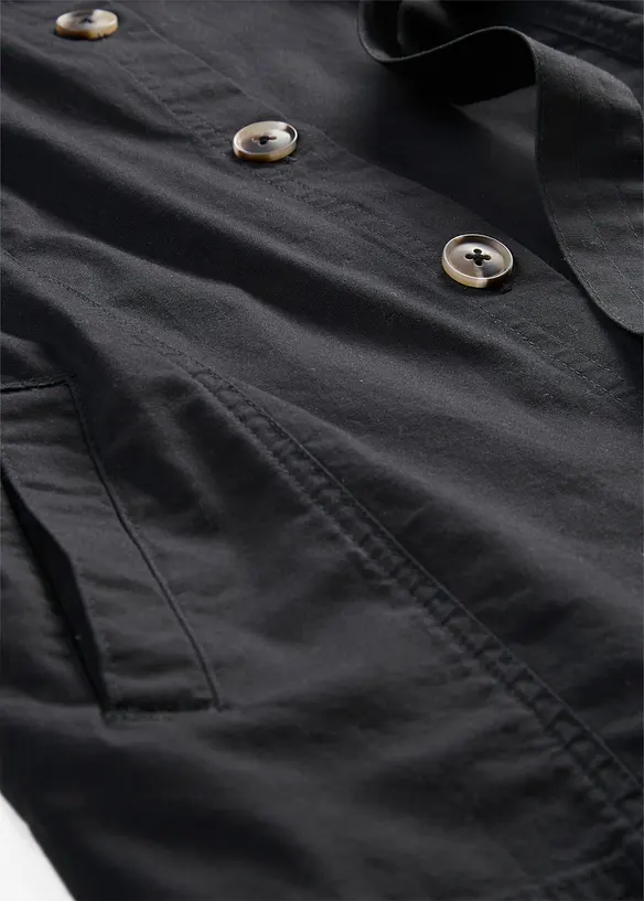 Bomullsvest med belte, bonprix