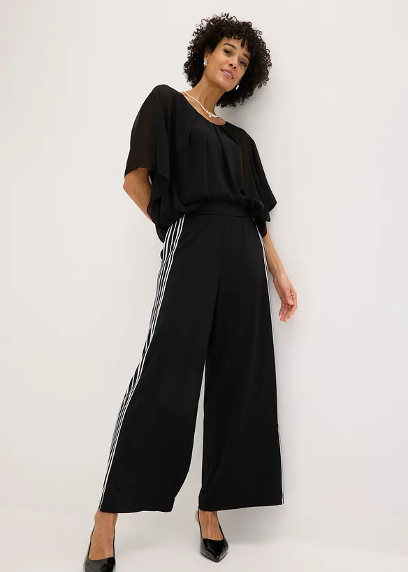 Jerseybukse med striper langs siden, bonprix