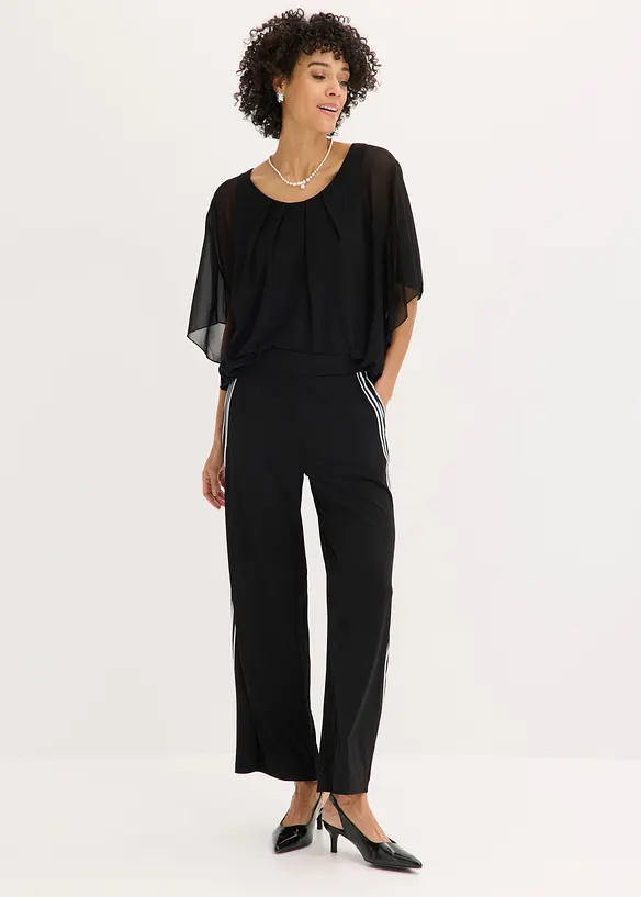 Jerseybukse med striper langs siden, bonprix