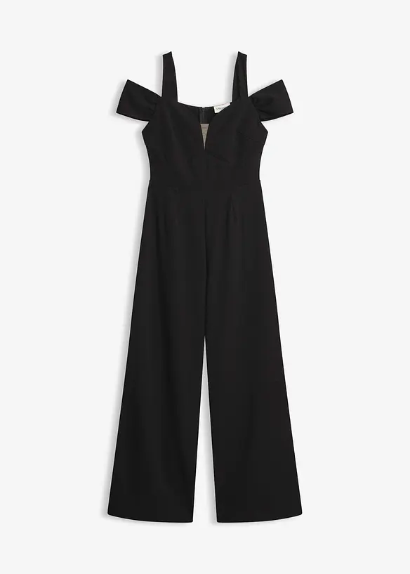 Jumpsuit i strukturert krepp, bonprix