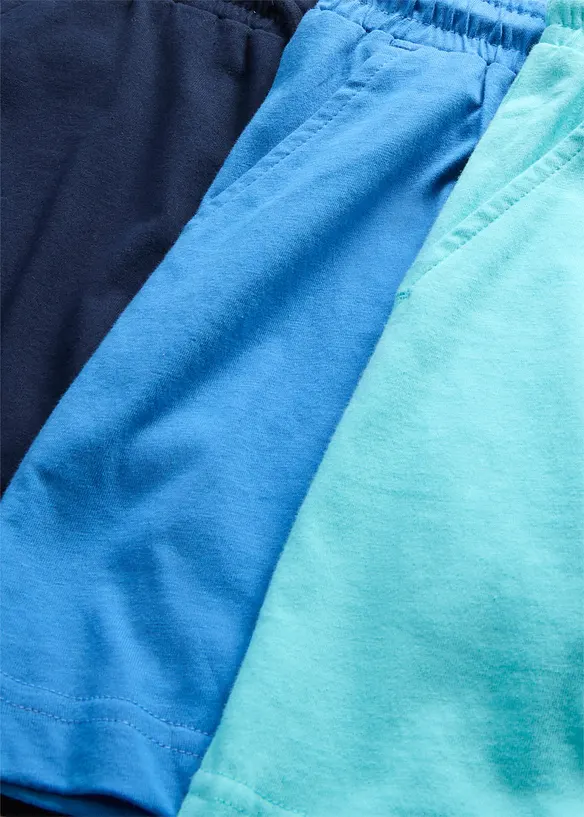 Jersey-bermudashorts i 100% &oslash;kologisk bomull (3-pack), bonprix