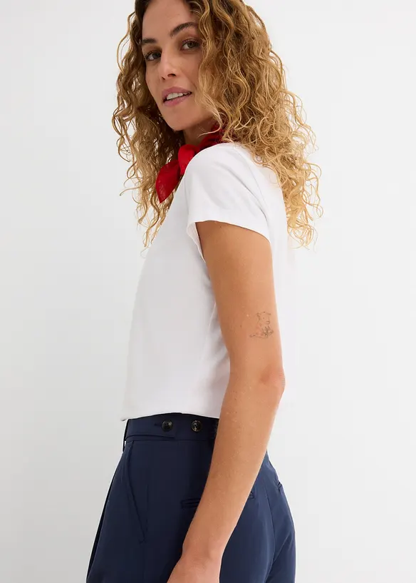 Barrel bukse i viskosemiks, bonprix