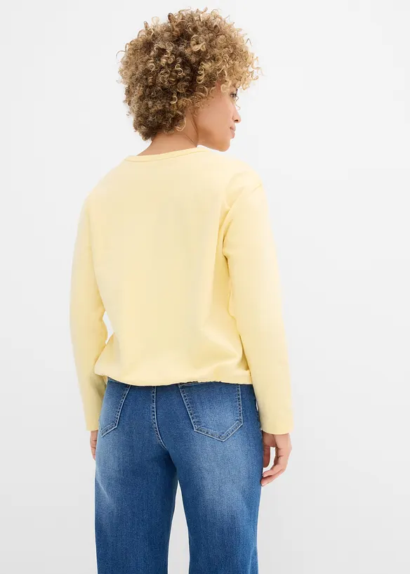 Sweatshirt med &oslash;kologisk bomull, bonprix