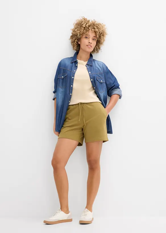 Sweatshorts med &oslash;kologisk bomull, bonprix