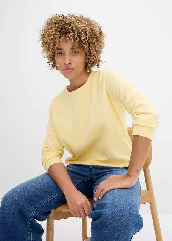 Sweatshirt med &oslash;kologisk bomull, bonprix