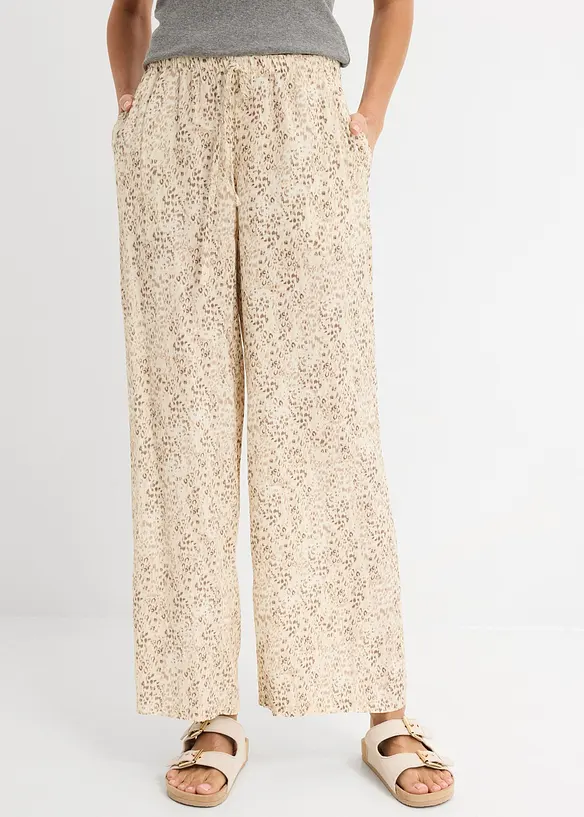 Pull on-bukse i lett viskose, bonprix