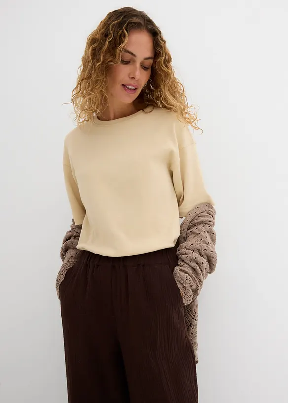 Barrel bukse i 100% bomullsmusselin, bonprix