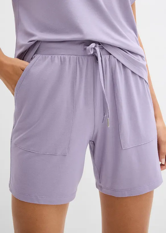 Topp og shorts i myk viskosemiks (2 deler), bonprix