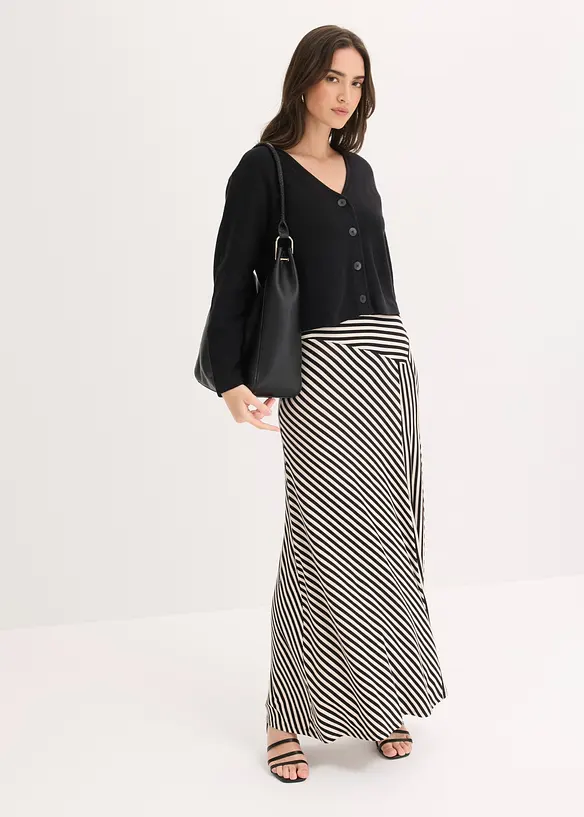 Jerseyskj&oslash;rt i viskosemiks, bonprix