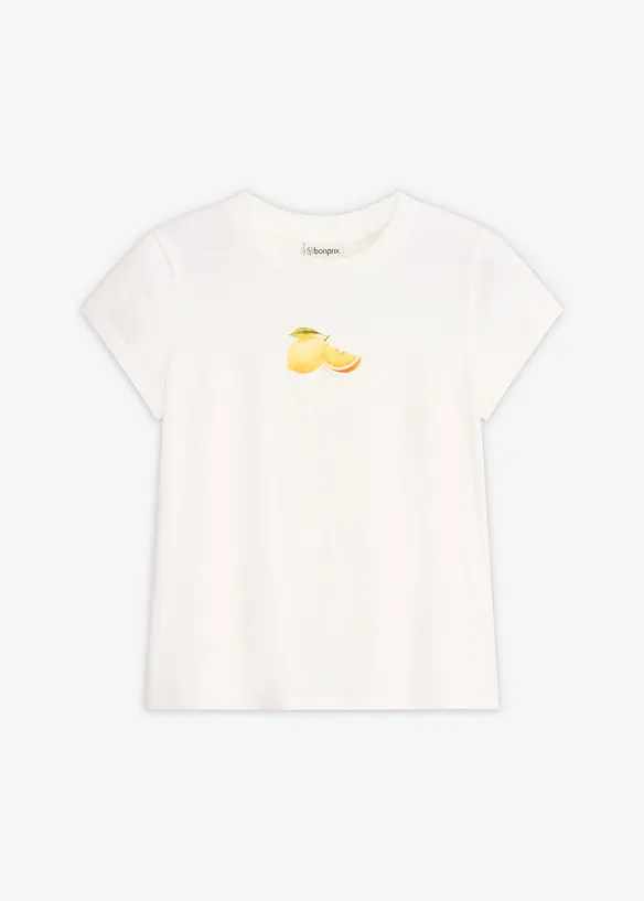 Topp i bomull med elastan, bonprix