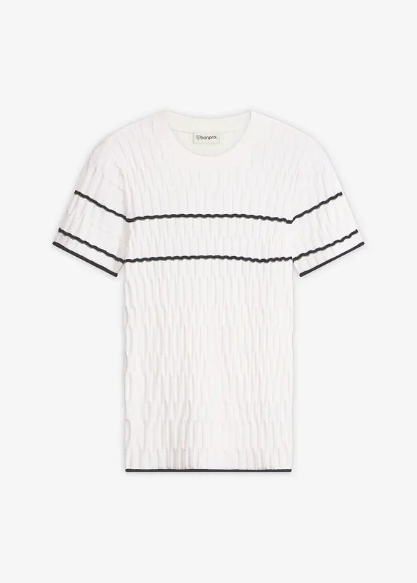 Kortermet genser i bomullsmiks, bonprix