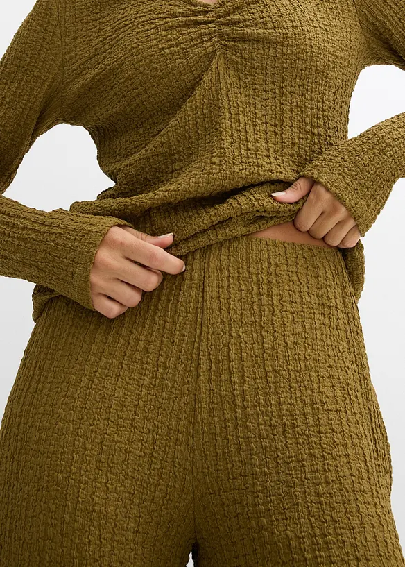 Topp og bukse i myk krepp (2-delt sett), bonprix