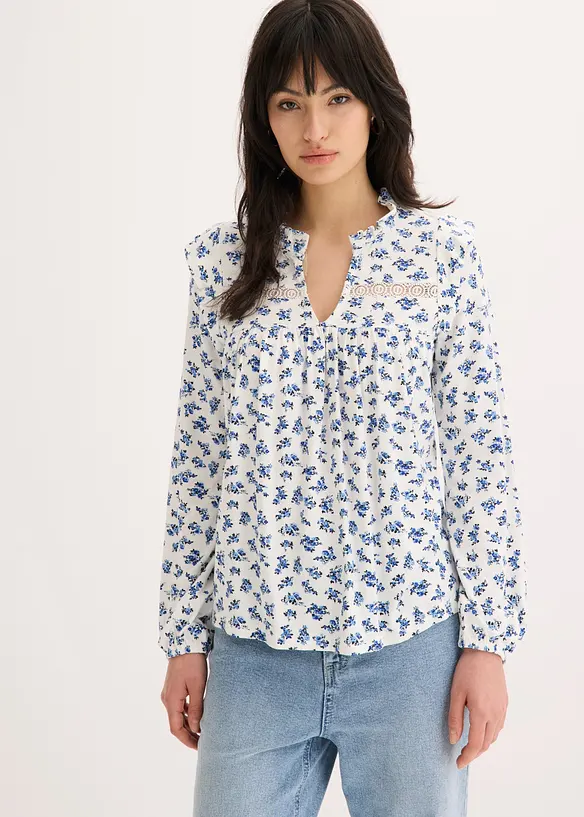 Langermet topp i viskosemiks, bonprix