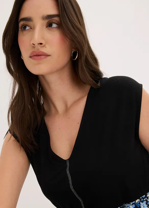 Midikjole i jersey i viskosemiks, bonprix