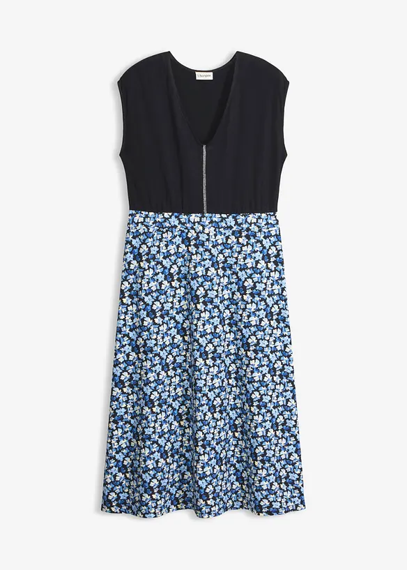 Midikjole i jersey i viskosemiks, bonprix