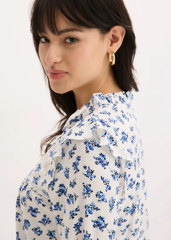 Langermet topp i viskosemiks, bonprix