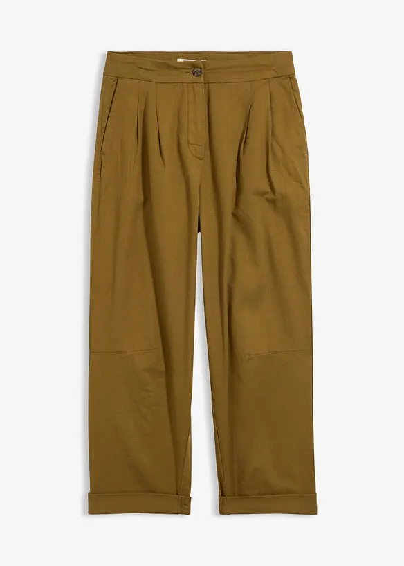 Barrel bukse i 100% bomull, bonprix