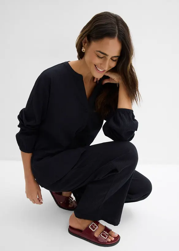 Crinkle bluse, bonprix