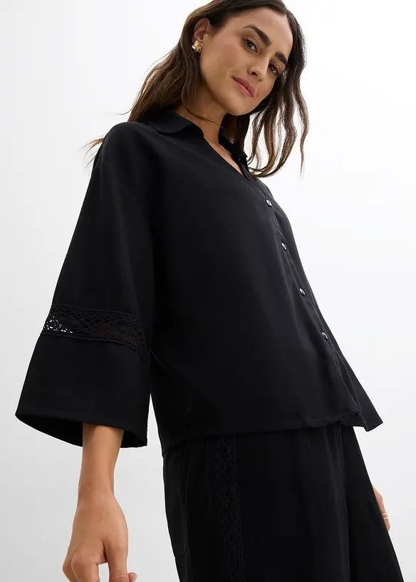 Skjorte i lett viskose, bonprix