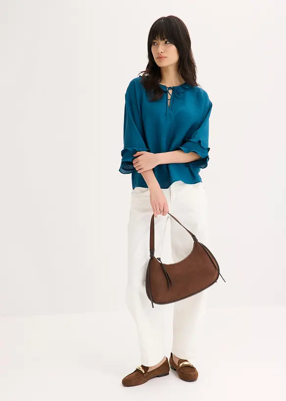 Bluse i lett viskosemiks og bohemsk stil, bonprix