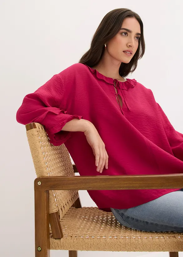 Bluse i lett viskosemiks og bohemsk stil, bonprix