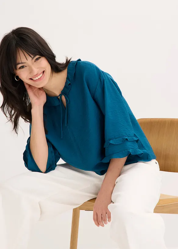 Bluse i lett viskosemiks og bohemsk stil, bonprix