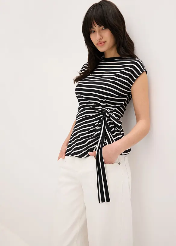 Topp med drapering, bonprix