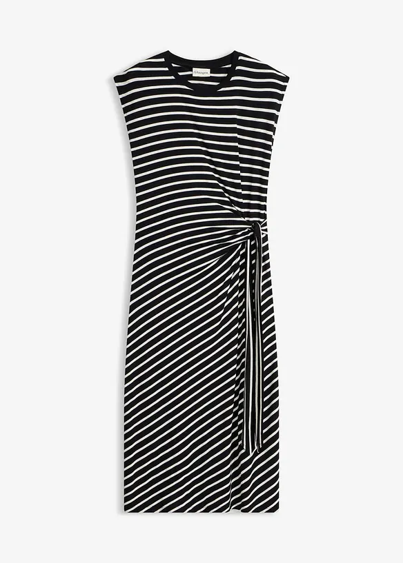 Jerseykjole med drapering, bonprix