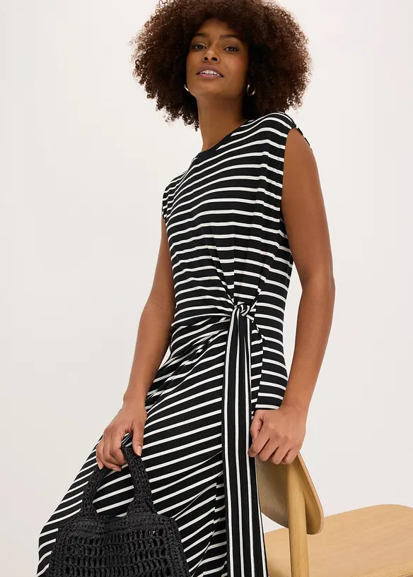 Jerseykjole med drapering, bonprix