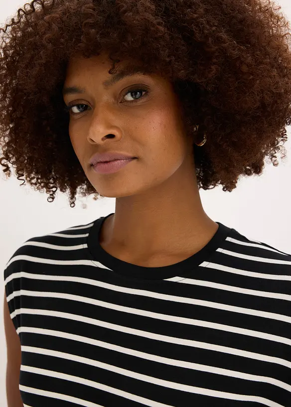 Jerseykjole med drapering, bonprix