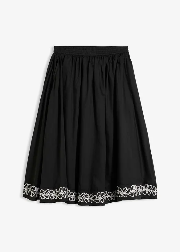 Midiskj&oslash;rt med broderi, bonprix