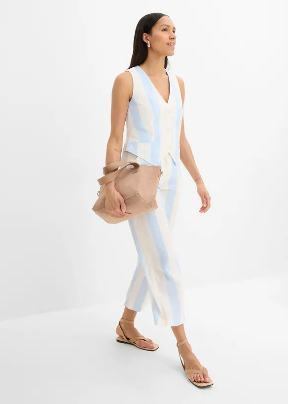 Blazervest i linlook, bonprix