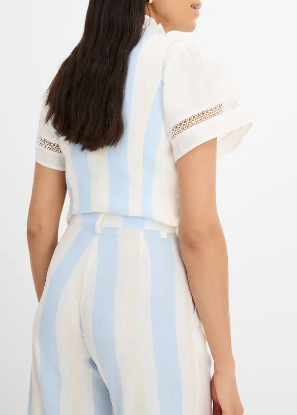 Vid bukse i linlook, bonprix