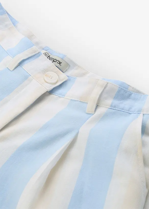 Vid bukse i linlook, bonprix