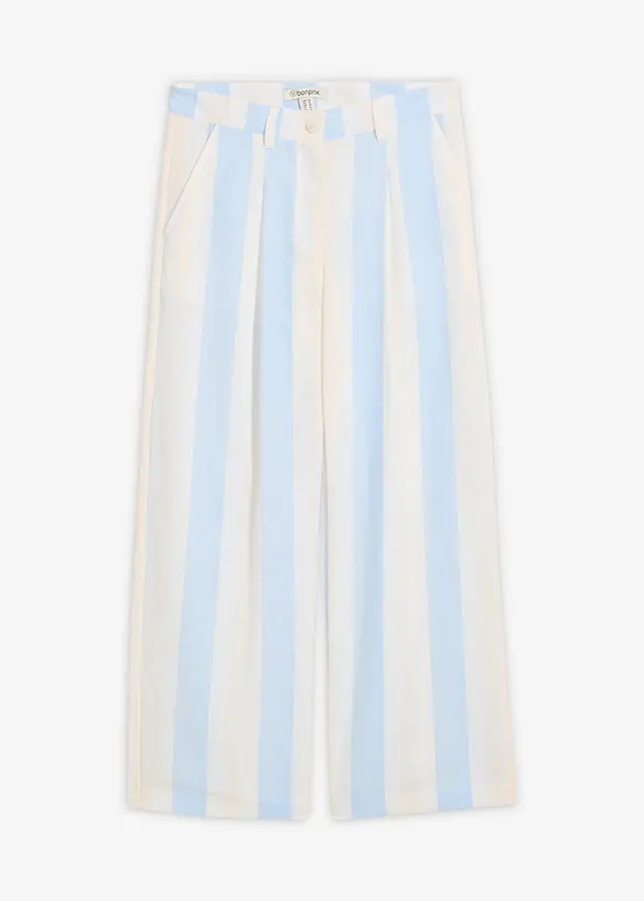 Vid bukse i linlook, bonprix