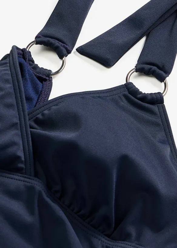 Halterneck-badedrakt med ringpynt, bonprix