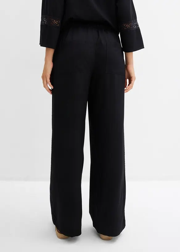 Avslappet bukse i lett viskose, bonprix