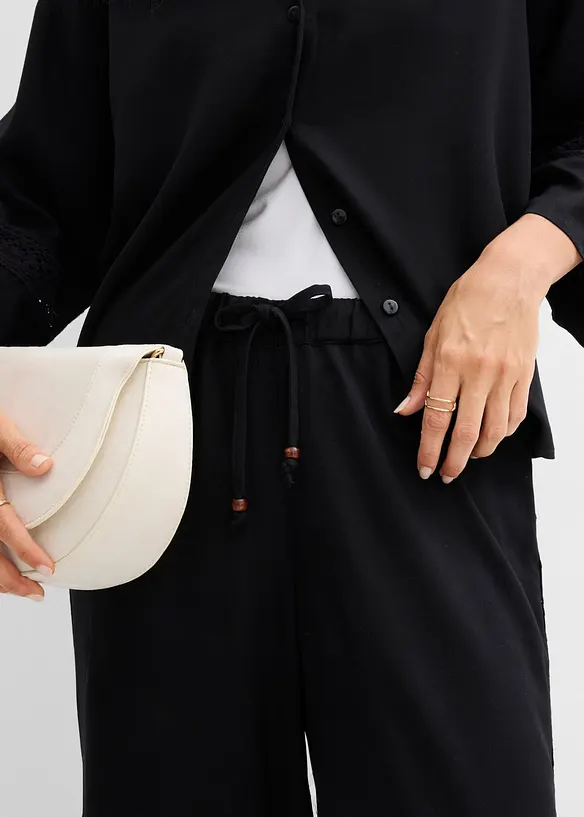 Avslappet bukse i lett viskose, bonprix