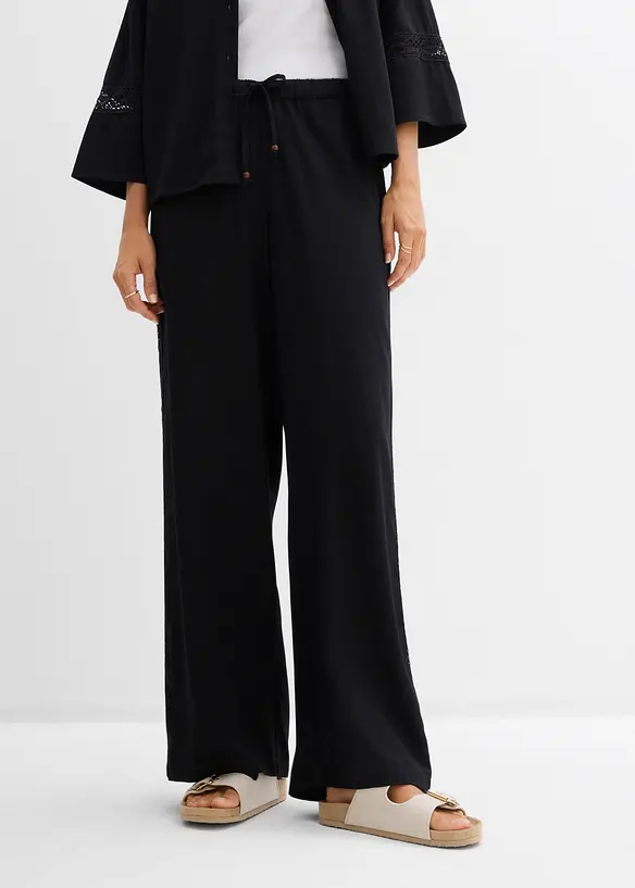 Avslappet bukse i lett viskose, bonprix