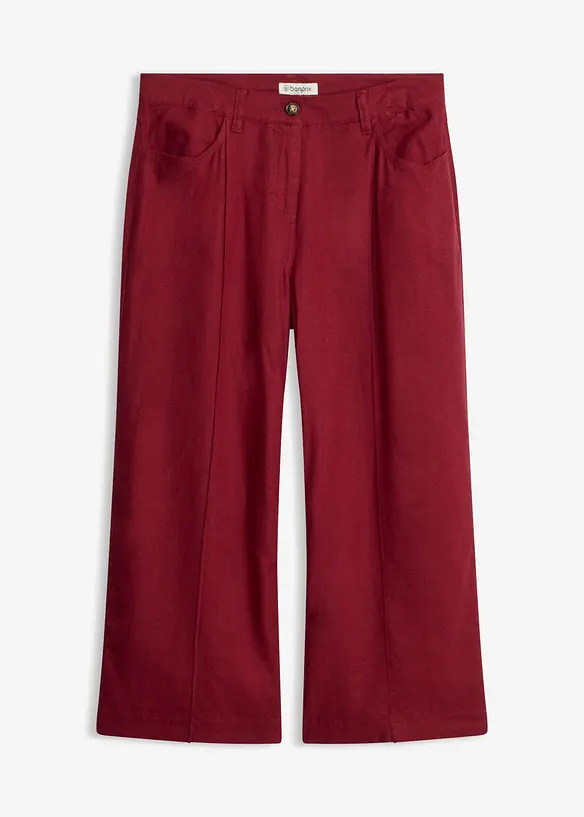 Culotte i lett linblanding med biser, bonprix