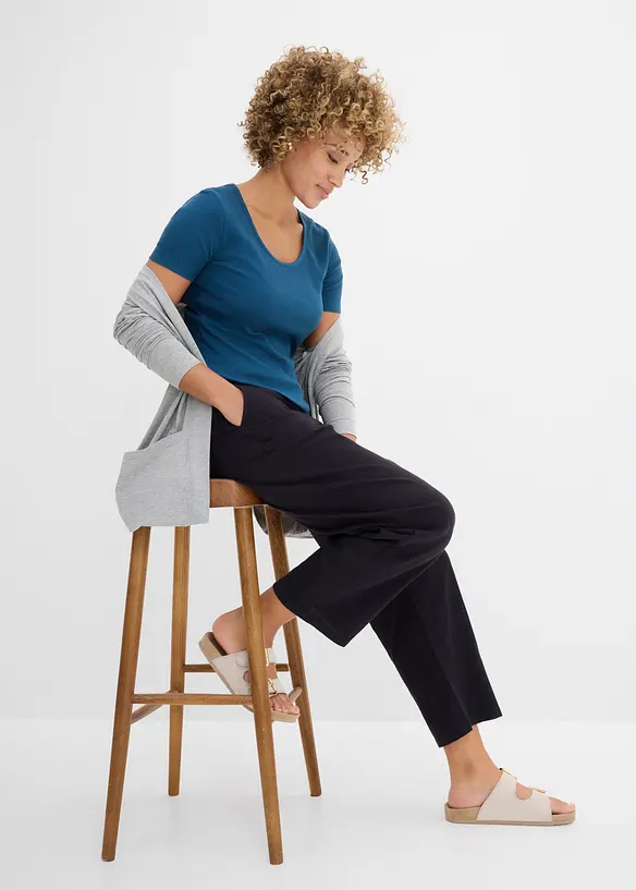 Barrel bukse i viskosemiks, bonprix