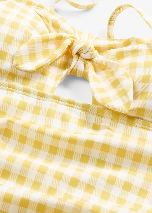 Bandeau-badedrakt med sl&oslash;yfe foran, bonprix