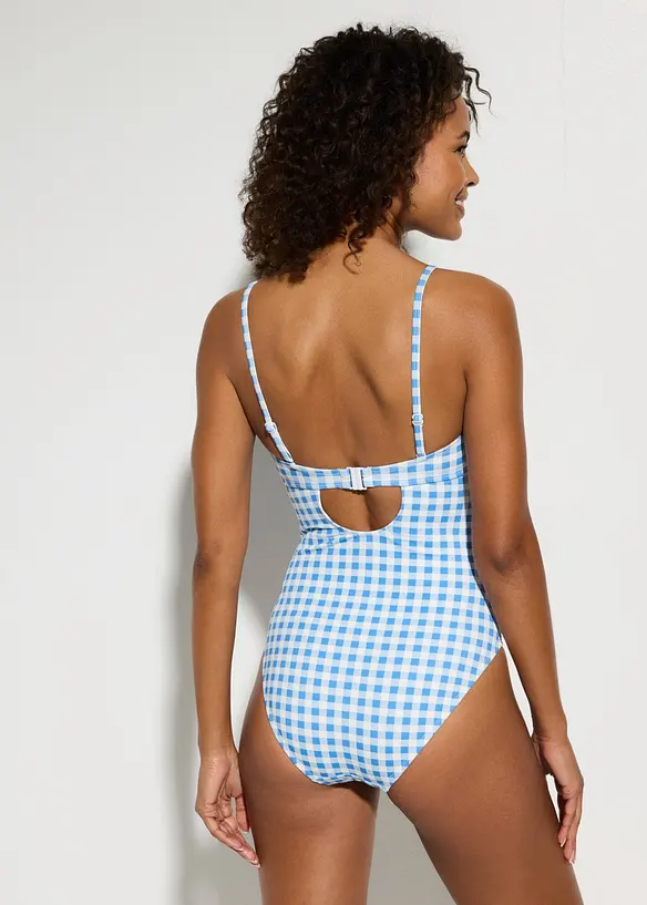 Bandeau-badedrakt med sl&oslash;yfe foran, bonprix