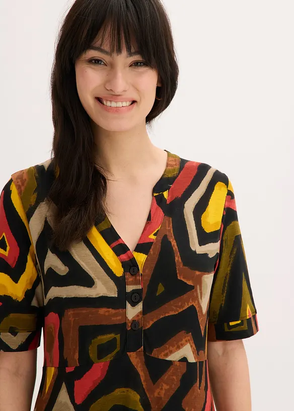 Maxikjole i myk viskosemiks, bonprix