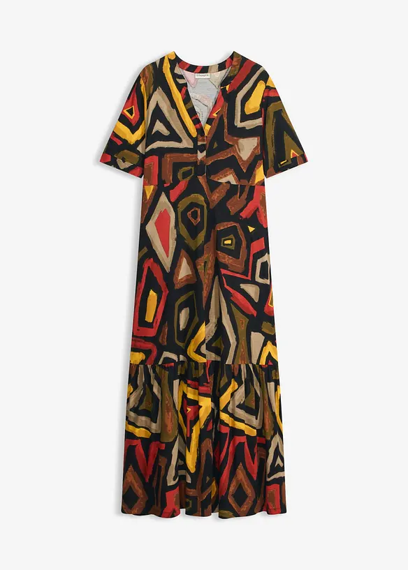 Maxikjole i myk viskosemiks, bonprix