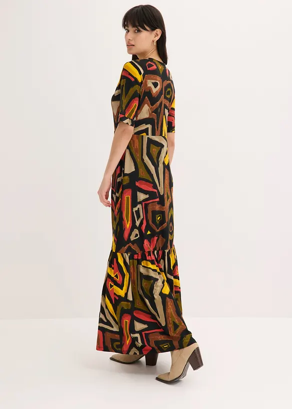 Maxikjole i myk viskosemiks, bonprix