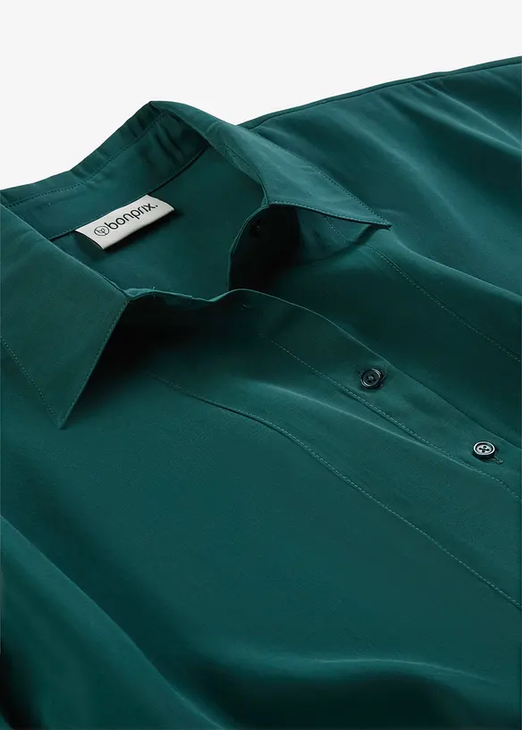 Bluse i viskoseblanding med flaggermusermer, bonprix