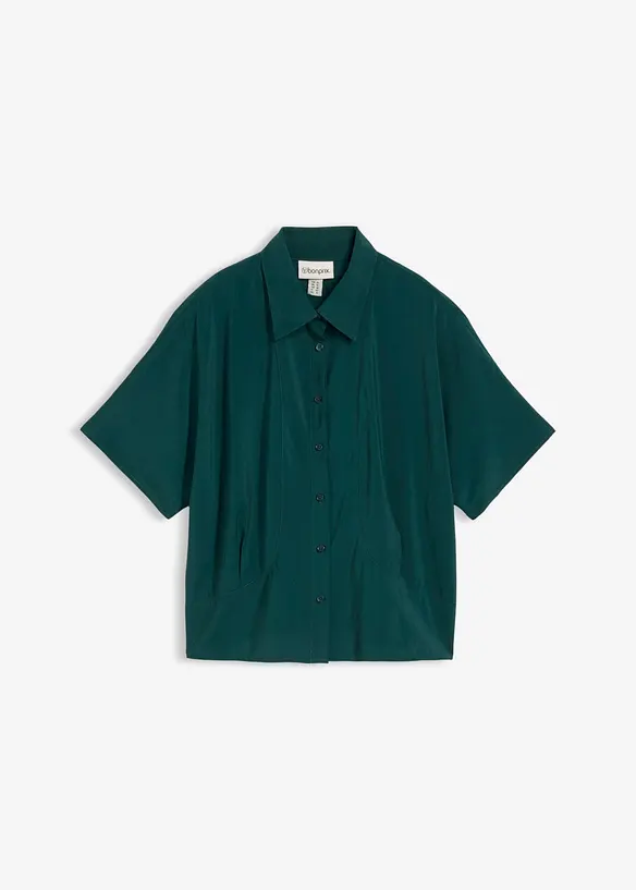 Bluse i viskoseblanding med flaggermusermer, bonprix